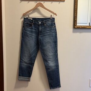 GAP Women's Cropped Ankle Jeans in Dark Blue Wash